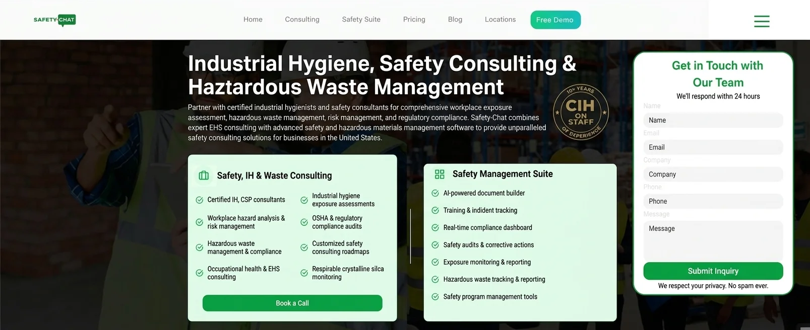 Safety-Chat product interface